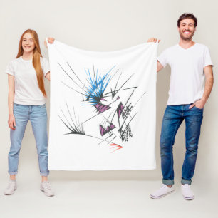 96 Farbige Abstrakte Stammes-Tattoo-Kunst Fleecedecke