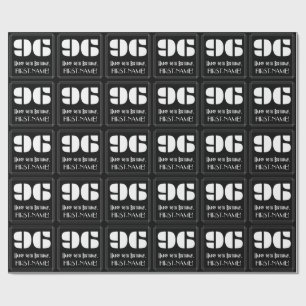 96. Geburtstag: Art Deco Inspiriert Look "96" & Na Geschenkpapier