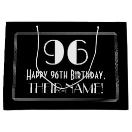 96. Geburtstag: Art Deco Inspiriert Stil "96", Nam Große Geschenktüte