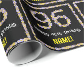 96. Geburtstag: Blumennummer, Individuelle Name, B Geschenkpapier (Rolleneckpunkt)
