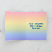 96. Geburtstag: Farbiger Regenbogen Nr. 96, Indivi Karte (Innenseite)