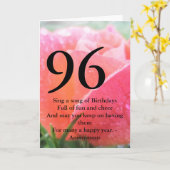 96. Geburtstag Karte (Gelbe Blume)