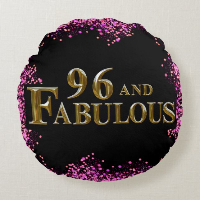 96. Geburtstag Rundes Kissen (Vorderseite)