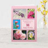 96. Geburtstag, schöne Blume Karte (Gelbe Blume)