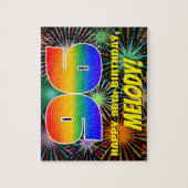 96. Geburtstag: Spaß, bunte feierliche Feuerwerke Puzzle (Vertikal)