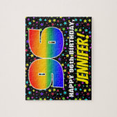 96. Geburtstag — Spaß, farbenfrohe Sternenweltenmu Puzzle (Vertikal)