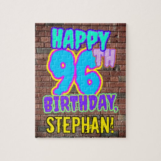96. Geburtstag ~ Spaß, Urban Graffiti Inspiriert L Puzzle (Vertikal)