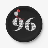 96. Geburtstagsballons Pappteller (Vorderseite)