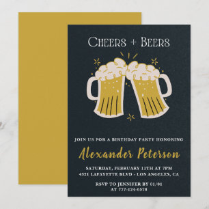 96. Geburtstagseinladungen Cheers Beer Rustic Men Einladung