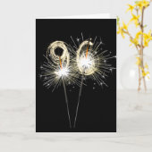 96. Geburtstagsparkler auf Black Karte (Gelbe Blume)