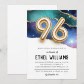 96. Geburtstagsparty Einladung (Vorne/Hinten)