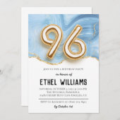 96. Geburtstagsparty Einladung (Vorne/Hinten)