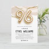 96. Geburtstagsparty Einladung (Stehend Vorderseite)