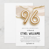 96. Geburtstagsparty Einladung (Vorne/Hinten)