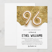 96. Geburtstagsparty Einladung (Vorne/Hinten)