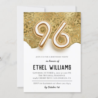 96. Geburtstagsparty Einladung