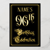 96. Geburtstagsparty - Extravagantes Drehbuch & In Folieneinladung (Vorderseite)
