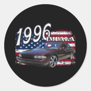 96 Impala Lowrider Ss 4. Juli Amerikaner Runder Aufkleber