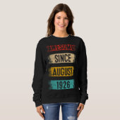 96 Jahre Phantastisch seit August 1926 96. Geburts Sweatshirt (Vorne ganz)
