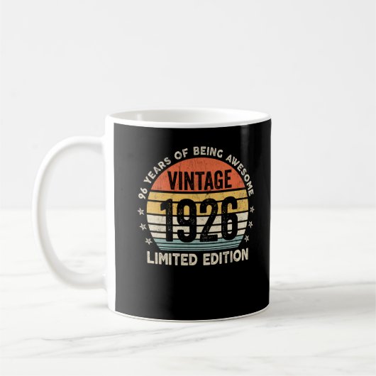 96 Jahre Phantastisch Vintag 1926 Kaffeetasse (Links)