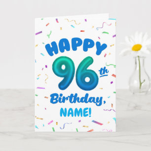 96. Luftballon-Nummer Benutzerdefinierter Name Geb Karte