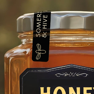96 wasserdichte Tamper-offensichtliche Honey Lid S Etiketten