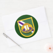 96. Zivile AngelegenheitenBn - im Flugzeug grelle Runder Aufkleber (Umschlag)