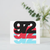 972 Bereichscode Postkarte (Stehend Vorderseite)