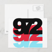 972 Bereichscode Postkarte (Vorne/Hinten)