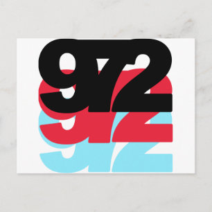 972 Bereichscode Postkarte