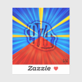 974 Insel (Réunion) - Flagge Aufkleber