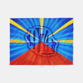 974 Insel (Réunion) - Flagge Fleecedecke (Vorderseite (Horizontal))