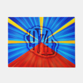 974 Insel (Réunion) - Flagge Fußmatte (Vorderseite)