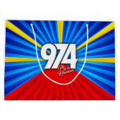 974 Insel (Réunion) - Flagge Große Geschenktüte (Rückseite)
