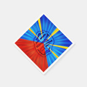 974 Insel (Réunion) - Flagge Serviette (Ecke)