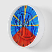 974 Insel (Réunion) - Flagge Uhr (Winkel)