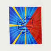 974 Insel (Réunion) - Flagge Wandteppich (Vorderseite)