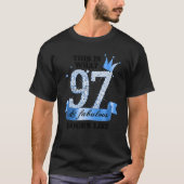 97 & Fabulous I Blue White Party Gruppe Candid Fot T-Shirt (Vorderseite)