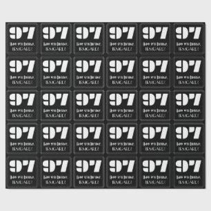 97. Geburtstag: Art Deco Inspiriert Look "97" & Na Geschenkpapier