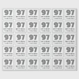 97. Geburtstag: Art Deco Inspiriert Stil "97" + Na Geschenkpapier