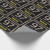 97. Geburtstag: Blumennummer, Individuelle Name, B Geschenkpapier (Ecke)