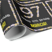 97. Geburtstag: Blumennummer, Individuelle Name, B Geschenkpapier (Rolleneckpunkt)