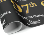 97. Geburtstag: Elegante Luxuriöse Imitats Gold Lo Geschenkpapier (Rolleneckpunkt)