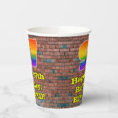 97. Geburtstag: Fun Graffiti-Inspiriert Regenbogen Pappbecher (Links)