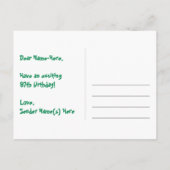 97. Geburtstag: Fun Stars Pattern, Regenbogen 97,  Postkarte (Rückseite)