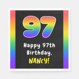 97. Geburtstag: Rainbow Spectrum # 97, Individuell Serviette