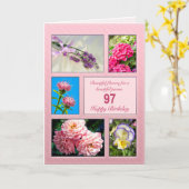 97. Geburtstag, schöne Blume Karte (Gelbe Blume)
