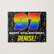 97. Geburtstag — Spaß, farbenfrohe Sternenweltenmu