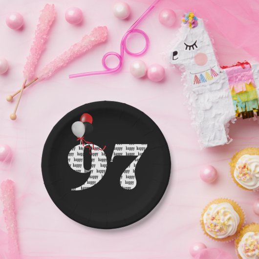 97. Geburtstagsballons Pappteller (Party)