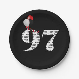 97. Geburtstagsballons Pappteller